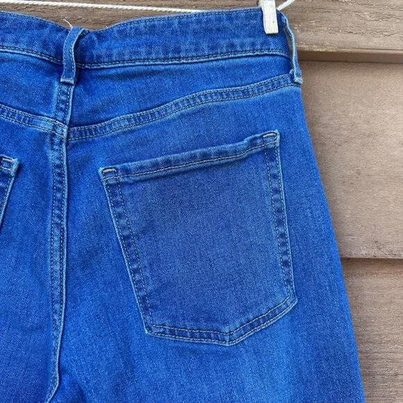 Old Navy Womens High-Rise Wow Wide Leg Jeans Size 4 Blue Denim Cotton Blend - Picture 11 of 13